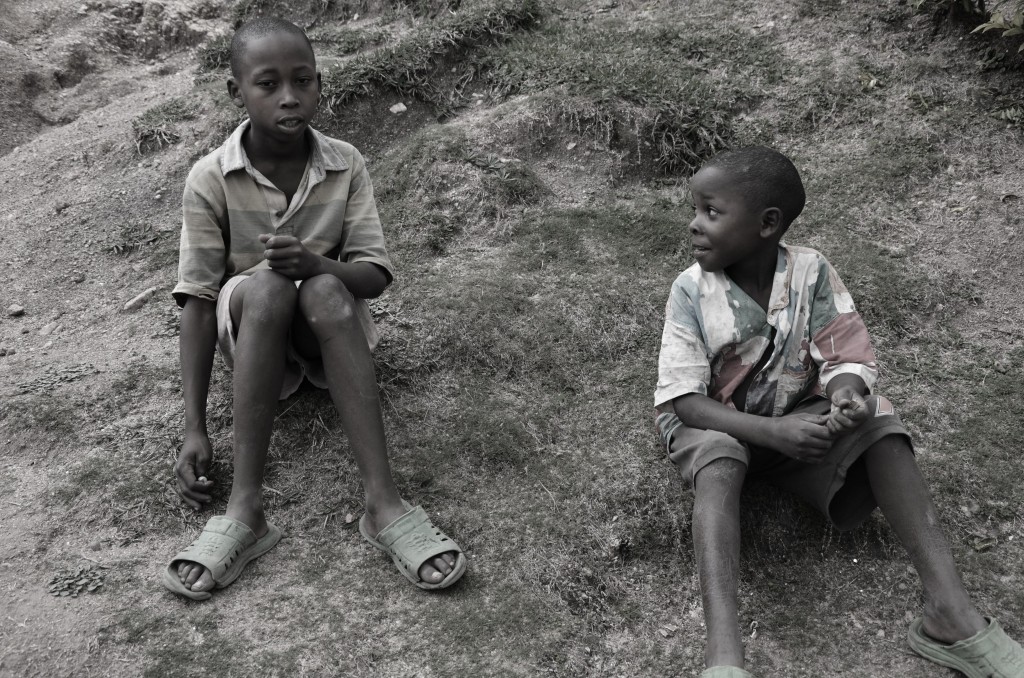 Two young boys from Kamonyi District