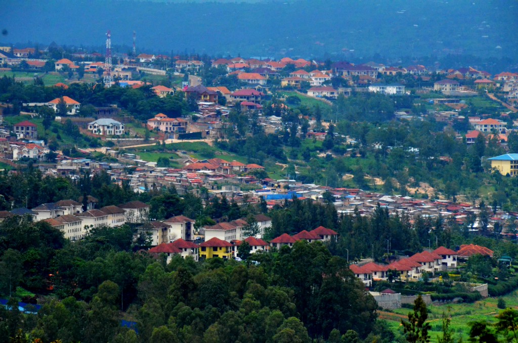 Middle part of this pics show one slum in Kigali whole houses are too old.