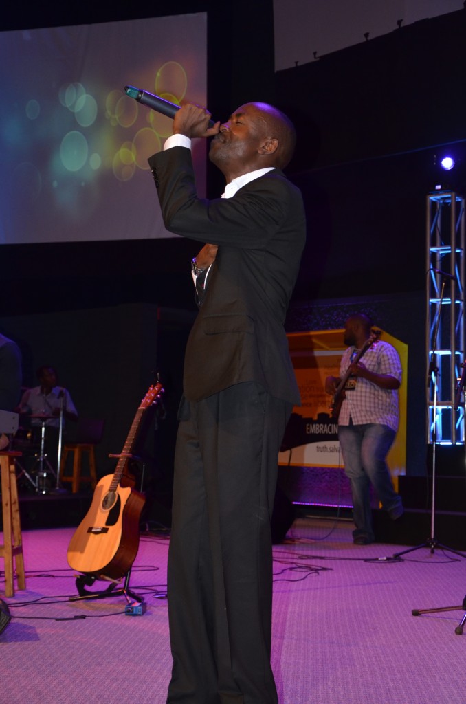 Patient Bizimana the current young gospel artist, just performing in Kigali