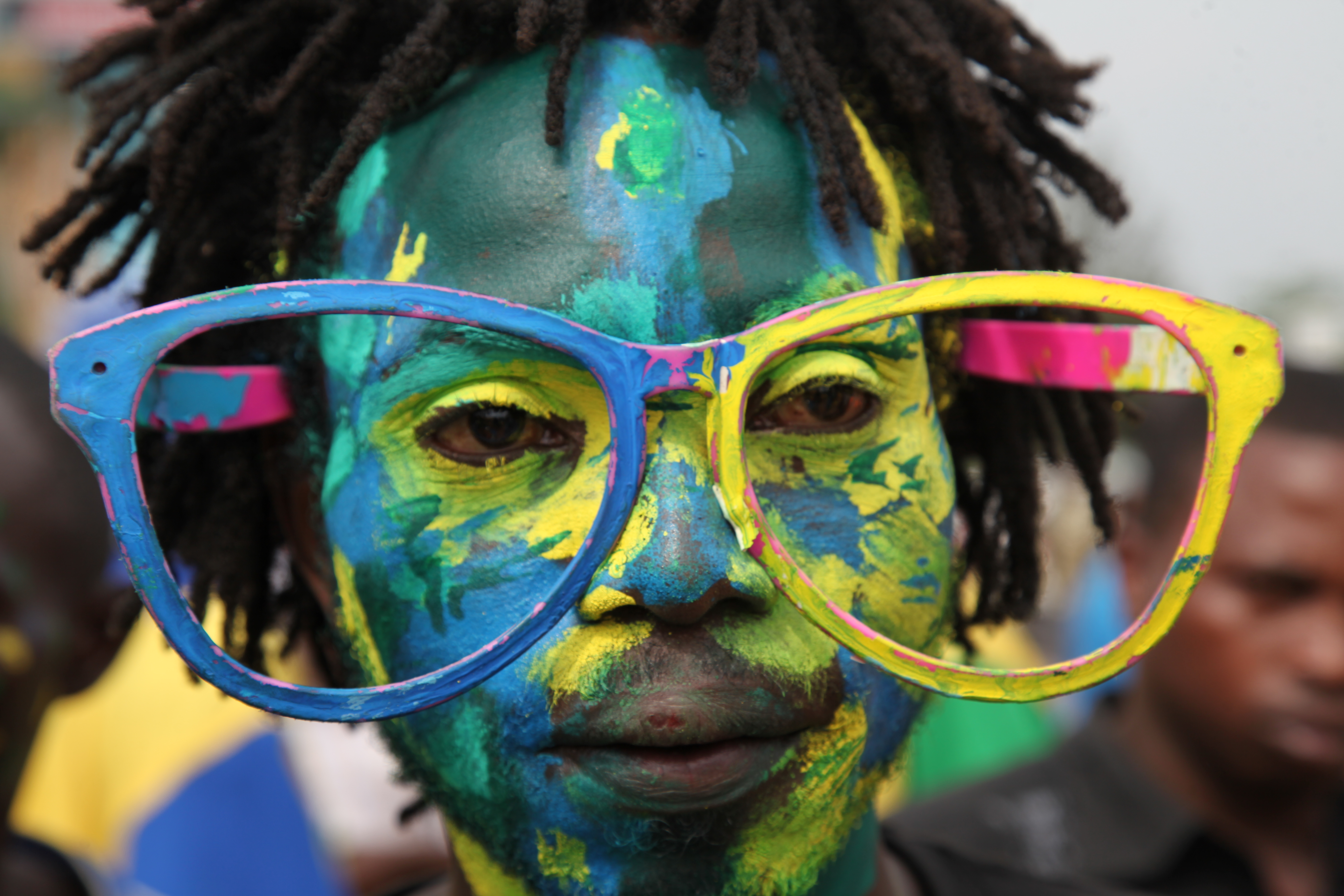 A rwandan fan along the CHAN that took place in Rwanda