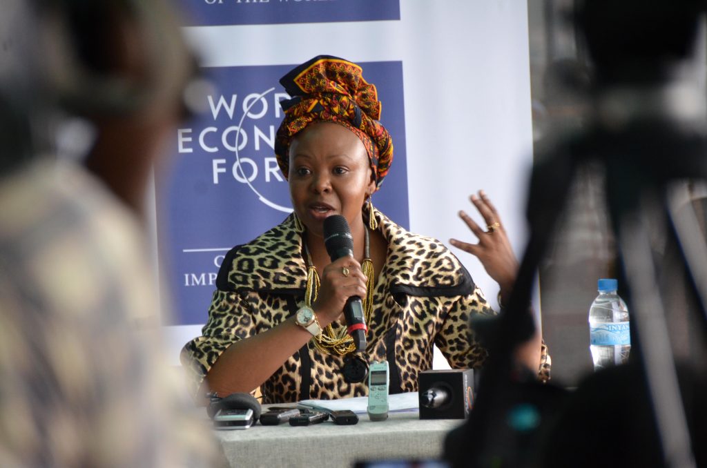 Elsie Kanza, Head of Africa and Member of the Executive Committee ,World Economic Forum gives the summary of the Agenda of the World Economic Forum on Africa 2016 (3)