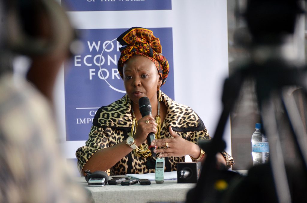 Elsie Kanza, Head of Africa and Member of the Executive Committee ,World Economic Forum gives the summary of the Agenda of the World Economic Forum on Africa 2016 (3)