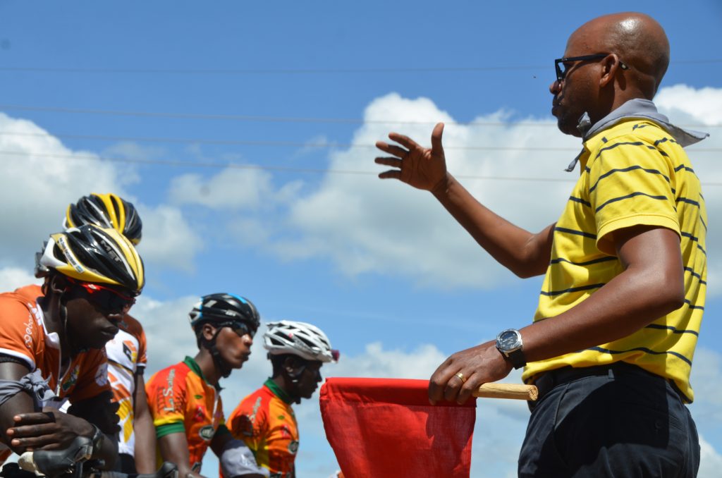 FERWACY President briefing riders at Nemba border