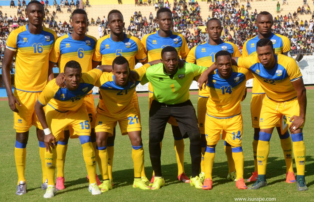 Rwanda Football Team  before facing Senegal in a friendly match at Amahoro National Stadium in Kigali, on 28 May 2016