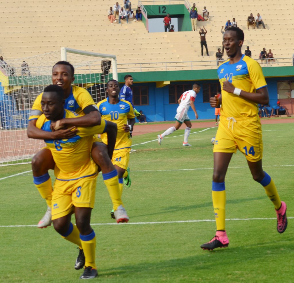 Ian Kagame in a friendly match between Rwanda National team U20 and Morroco. Two sons of President Kagame: Ian Kagame and Brian Kagame were among 18 players who helped Rwanda to draw 1-1 against Morroco.