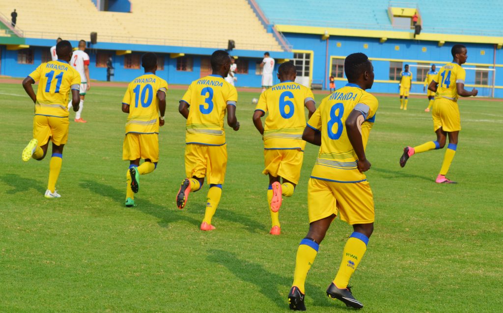 A friendly match between Rwanda National team U20 and Morroco. Two sons of President Kagame: Ian Kagame and Brian Kagame were among 18 players who helped Rwanda to draw 1-1 against Morroco.